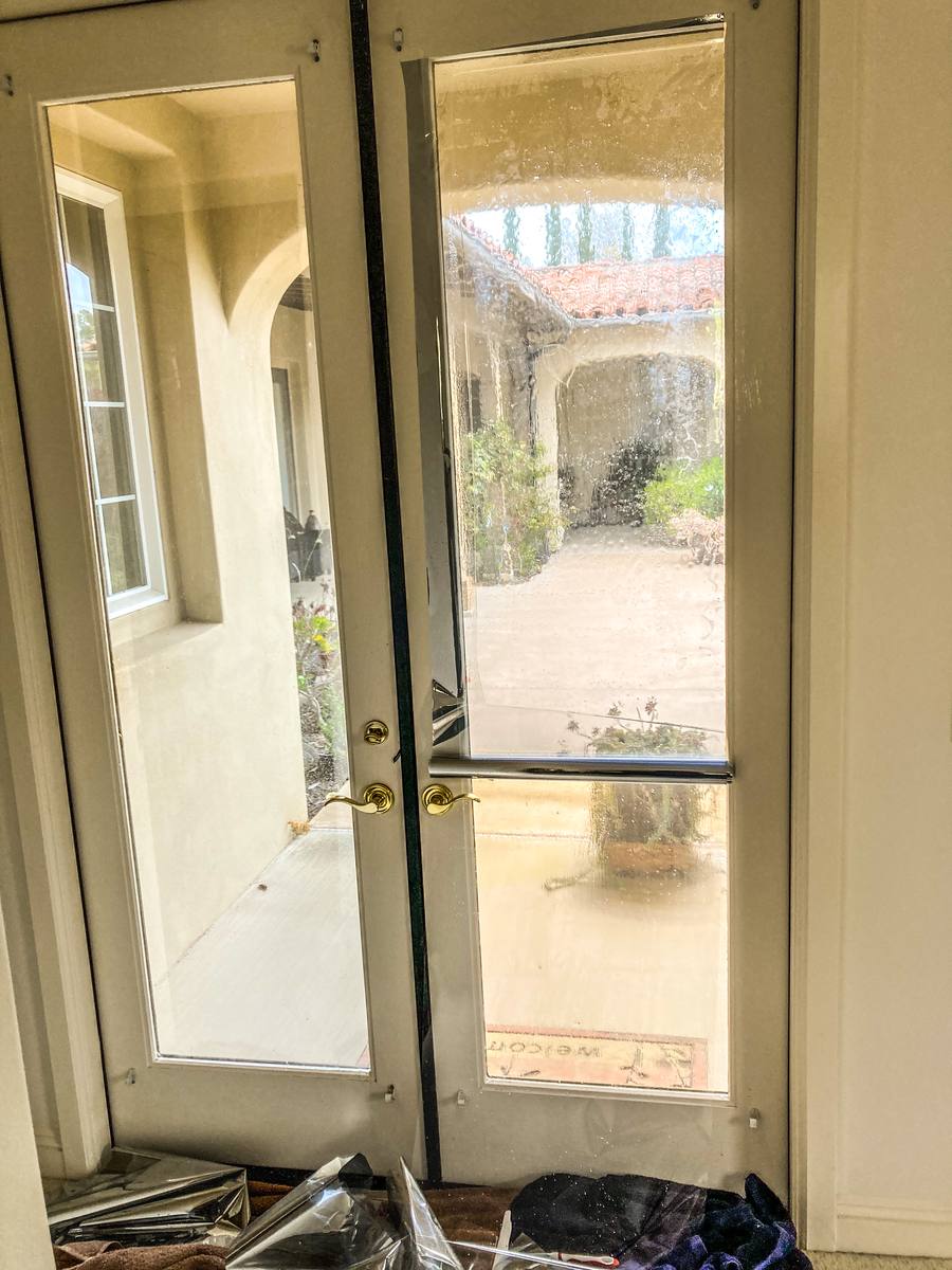 French door glass tinting residential home